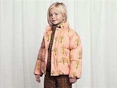 Mini Rodini pink winter flowers city puffer vinterjakke